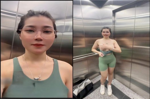 Lan Anh ngậm cây chuối dài